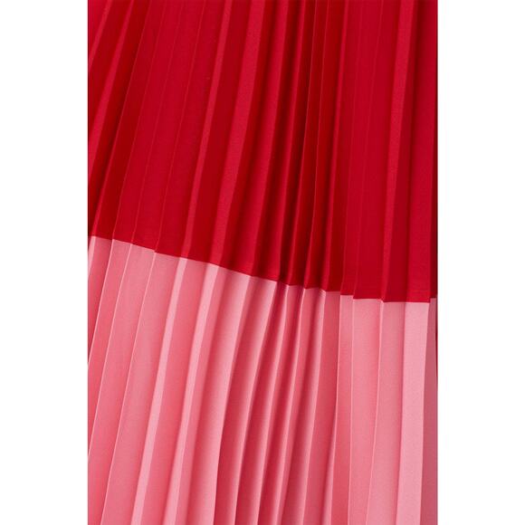 Aidan AIDAN MATTOX Pleated Colorblock Midi Dress - Size 6 - Picture 8 of 8